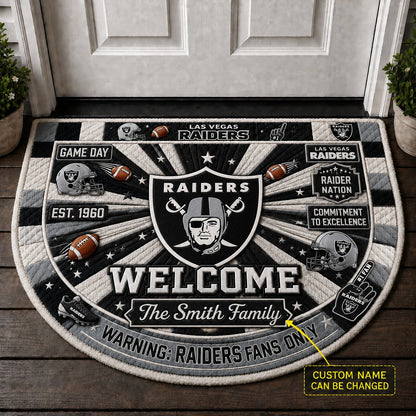 Official-Inspired Football Fan Custom Premium Welcome Mat – Personalized Doormat