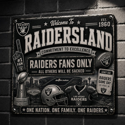 All Football Fans Teams Rustic Only Vintage Metal Sign - 5to9vibe
