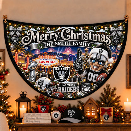 All Football Teams Personalized Christmas Night Bunting Flag - 5to9vibe