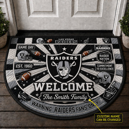 Official-Inspired Football Fan Custom Premium Welcome Mat – Personalized Doormat