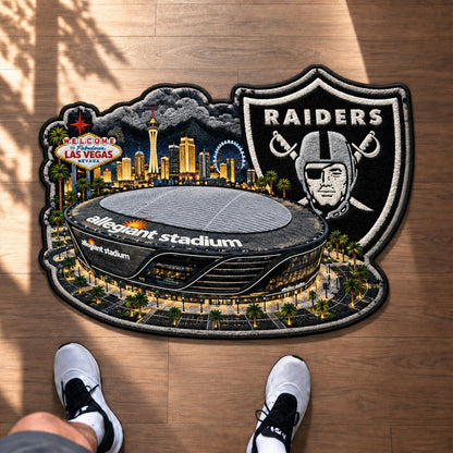 All Football Teams Logo Stadium Area Baseball Fan Custom Shape Rug Print Premium Welcome Mat Washable Black Border Personalized Football Custom Shape Rug