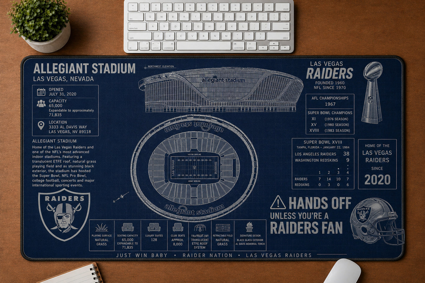 All Football Stadium BluePrint Desk Mat Mouse Pad Plus Size Trending - 5to9vibe