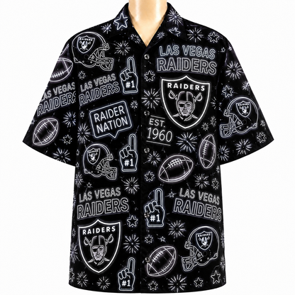 All Football Teams Neon Vibe Summer Button-Up Unisex Hawaiian Shirt For Men and Women