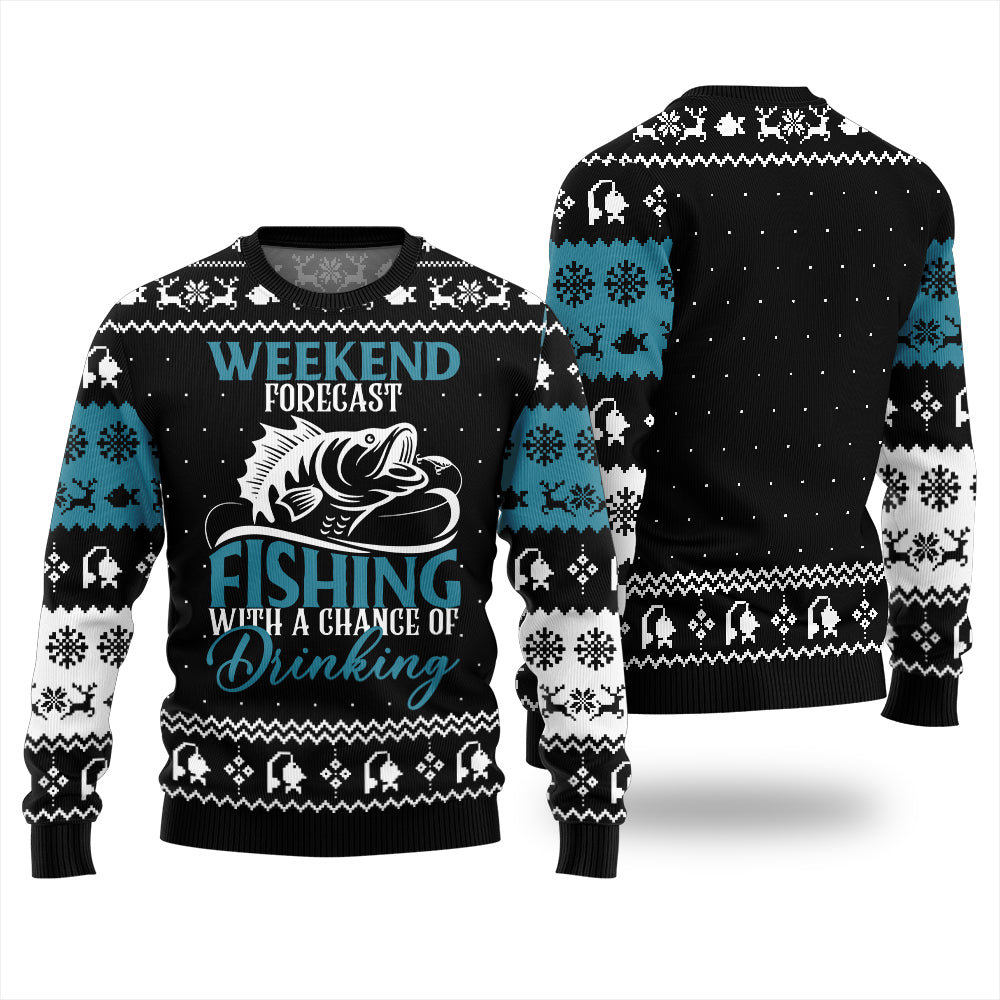 Legendary Big Catch Fishing Ugly Christmas Sweater