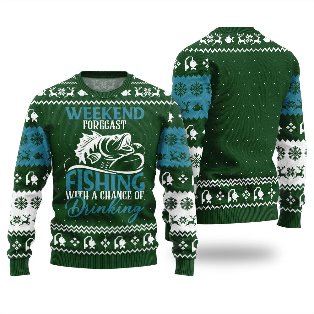 Legendary Big Catch Fishing Ugly Christmas Sweater