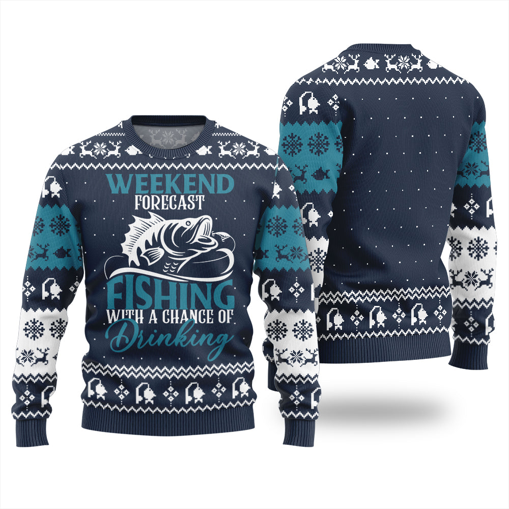 Legendary Big Catch Fishing Ugly Christmas Sweater
