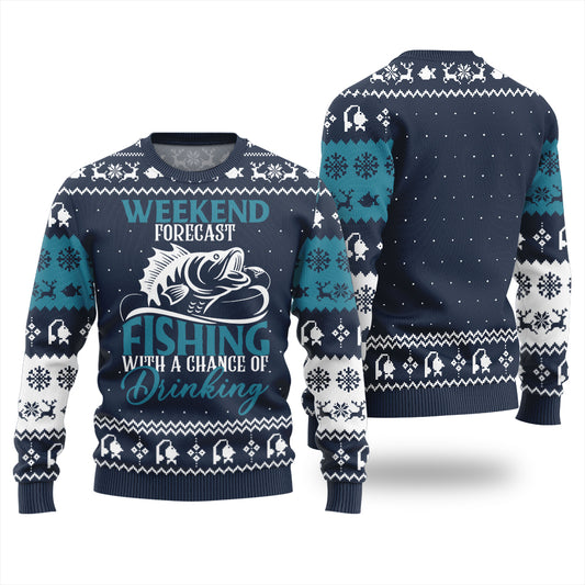 Legendary Big Catch Fishing Ugly Christmas Sweater