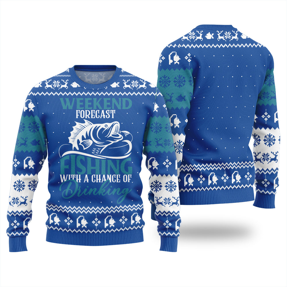 Legendary Big Catch Fishing Ugly Christmas Sweater