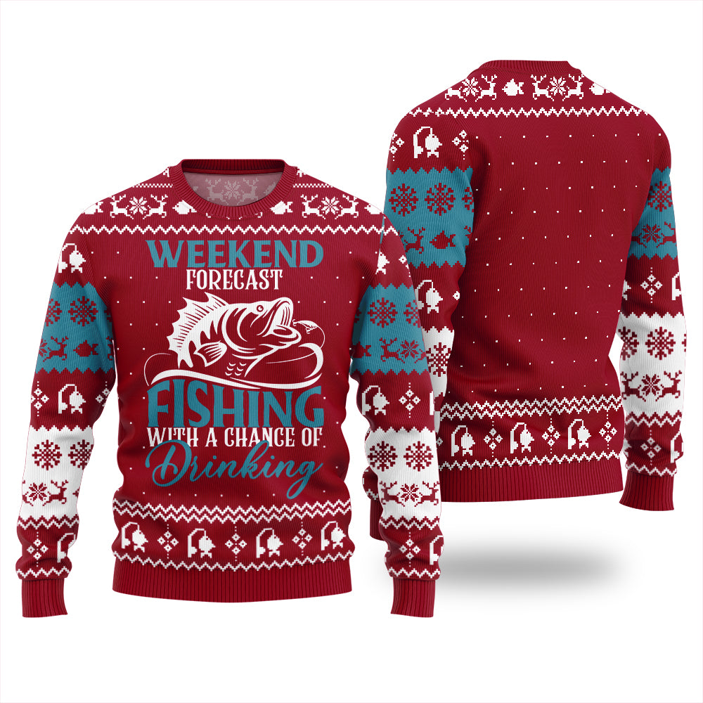 Legendary Big Catch Fishing Ugly Christmas Sweater
