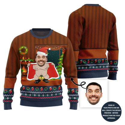 Legendary Custom Face Men Santa Ugly Christmas Sweater