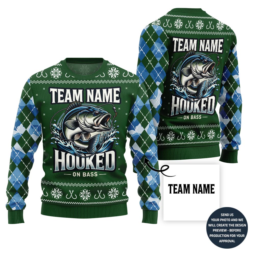 Legendary Fishing Team Custom Ugly Christmas Sweater
