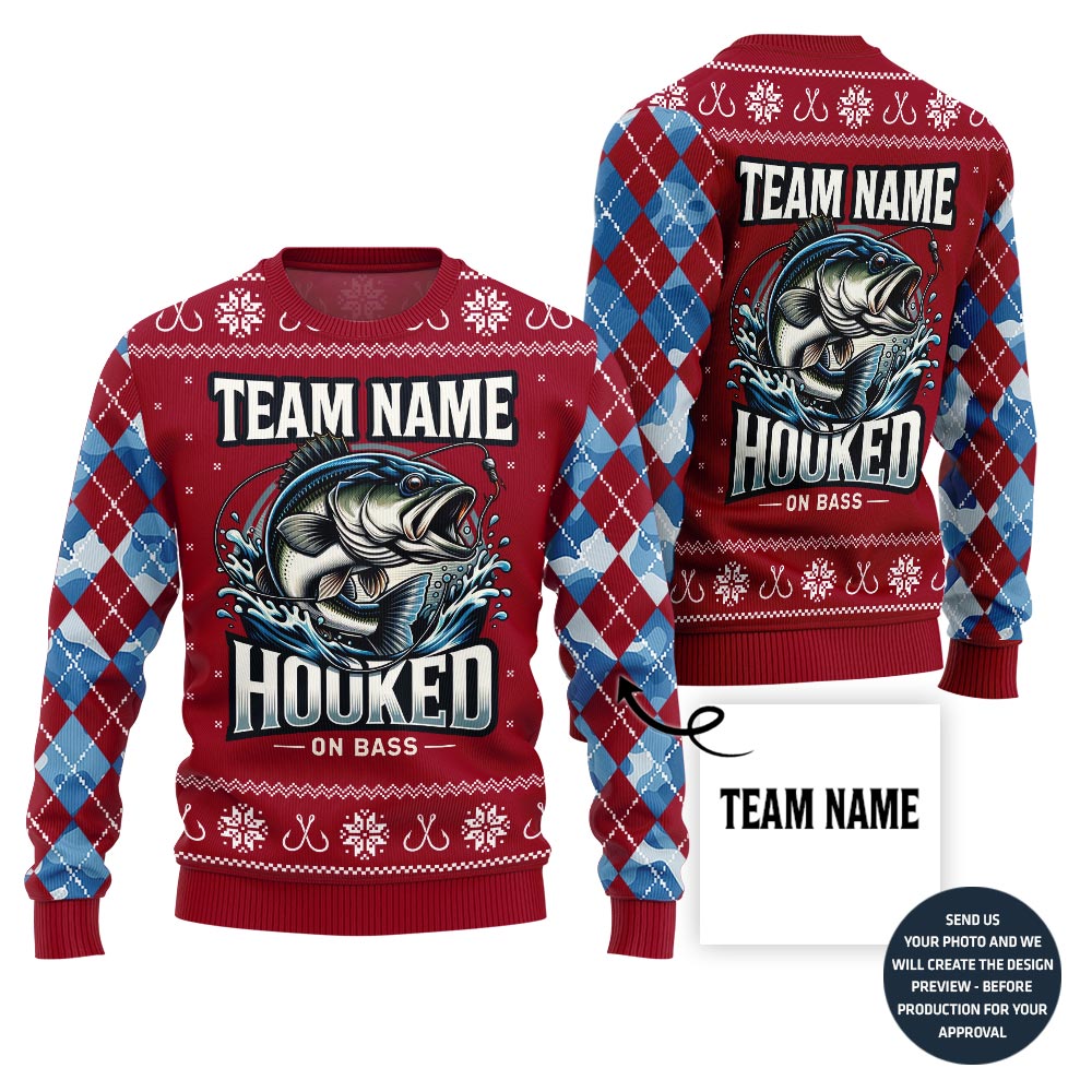 Legendary Fishing Team Custom Ugly Christmas Sweater
