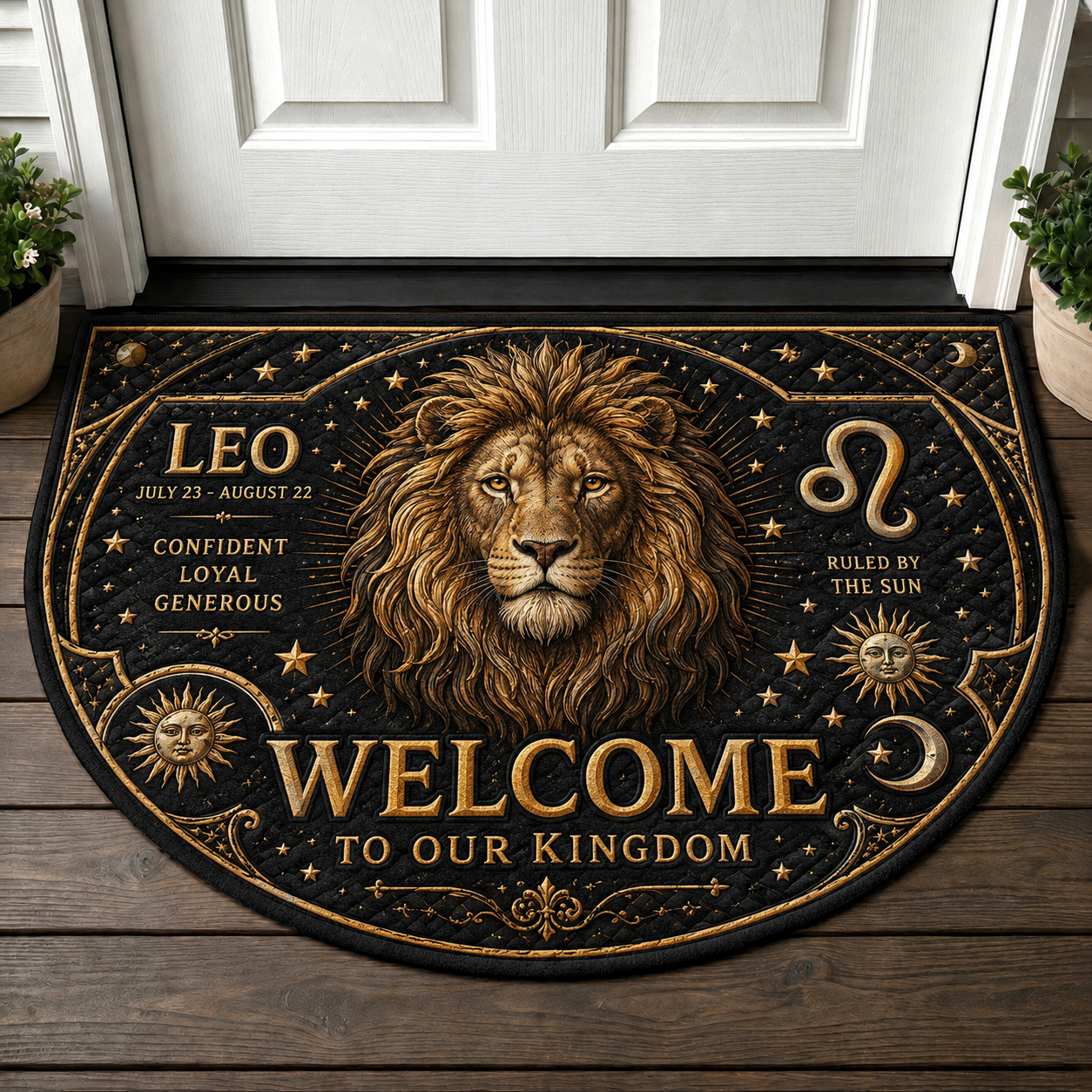 Gemini Zodiac Welcome Mat - Twin Astrology Celestial Welcome Doormat - 5to9vibe