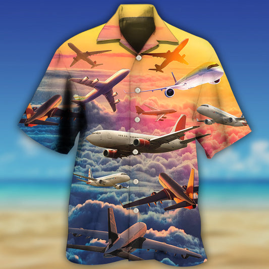 Airplane Let Your Dreams Take Flight Style - Hawaiian Shirt 