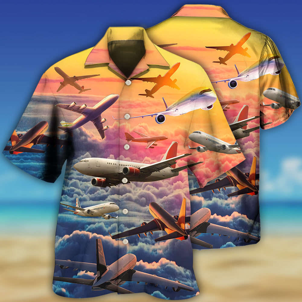 Airplane Let Your Dreams Take Flight Style - Hawaiian Shirt 