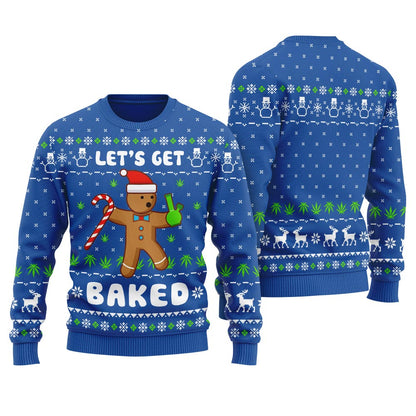Lets Get Baked Inappropriate Ugly Sweater