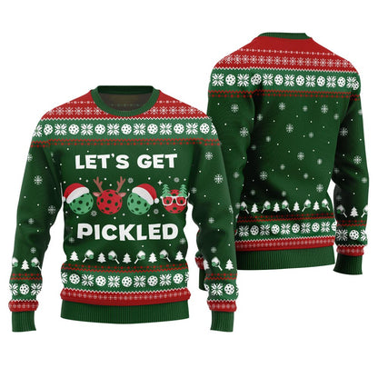 Lets Get Pickled Funny Ugly Christmas Sweater