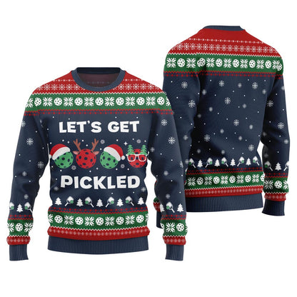 Lets Get Pickled Funny Ugly Christmas Sweater