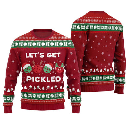 Lets Get Pickled Funny Ugly Christmas Sweater
