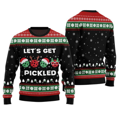 Lets Get Pickled Funny Ugly Christmas Sweater