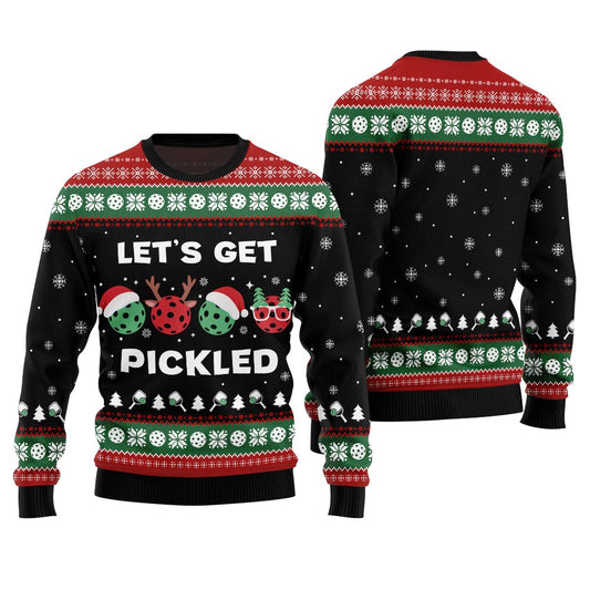 Lets Get Pickled Funny Ugly Christmas Sweater
