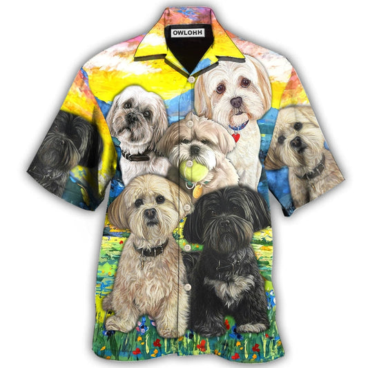 Hawaiian Shirt / Adults / S Lhasa Apso Art Dog Lovely - Hawaiian Shirt 