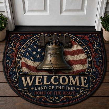 Liberty Bell Welcome Mat - Patriotic American History Doormat - 5to9vibe