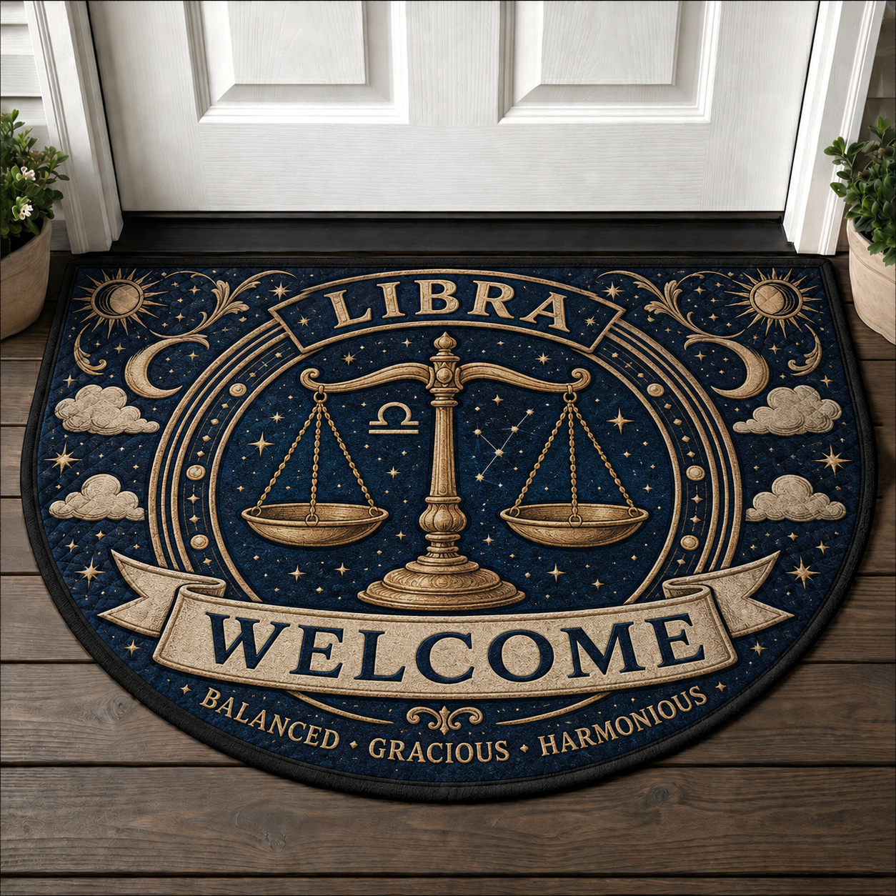 Gemini Zodiac Welcome Mat - Twin Astrology Celestial Welcome Doormat - 5to9vibe