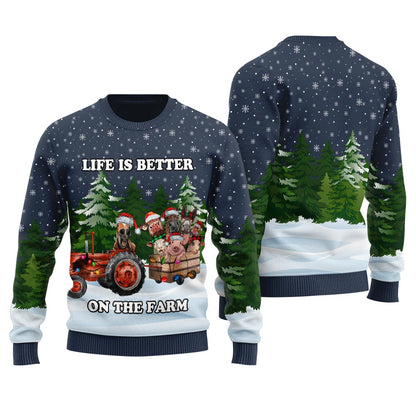 Life Is Better On The Farm Christmas Sweater