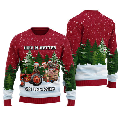 Life Is Better On The Farm Christmas Sweater