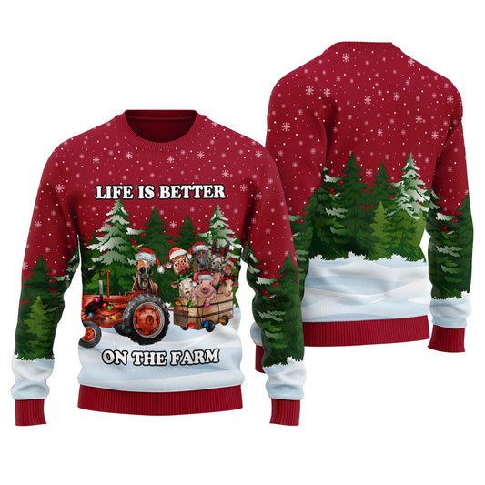 Life Is Better On The Farm Christmas Sweater
