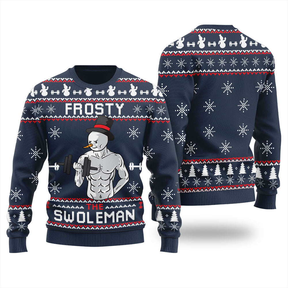 Lifting Swoleman Frosty Ugly Sweater For Men