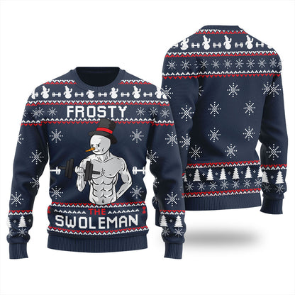 Lifting Swoleman Frosty Ugly Sweater For Men