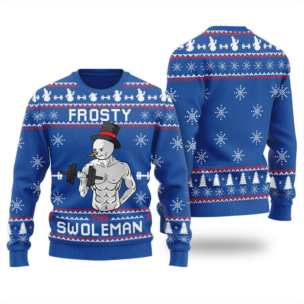 Lifting Swoleman Frosty Ugly Sweater For Men