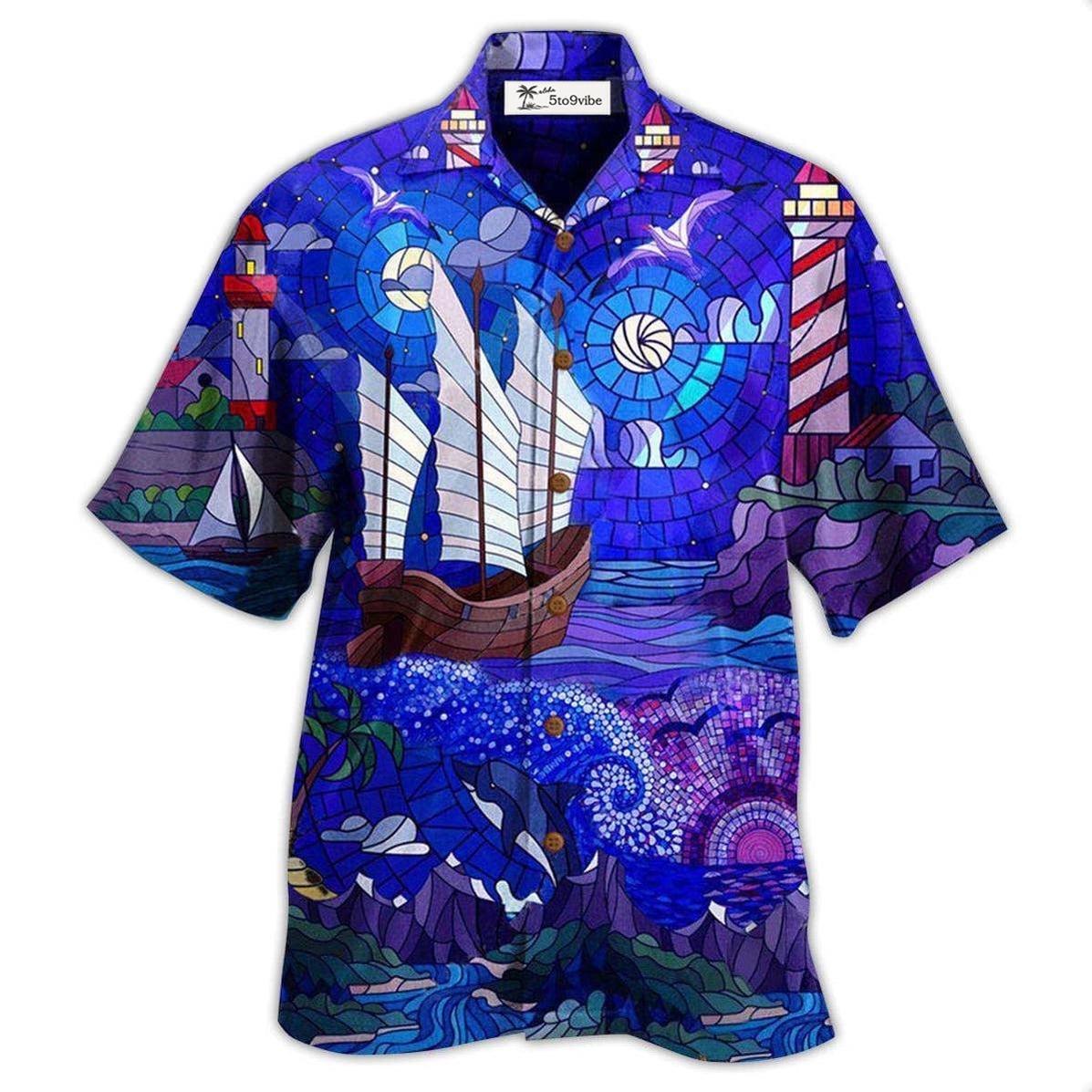 Hawaiian Shirt / Adults / S Lighthouse Stained Glass - Hawaiian Shirt 