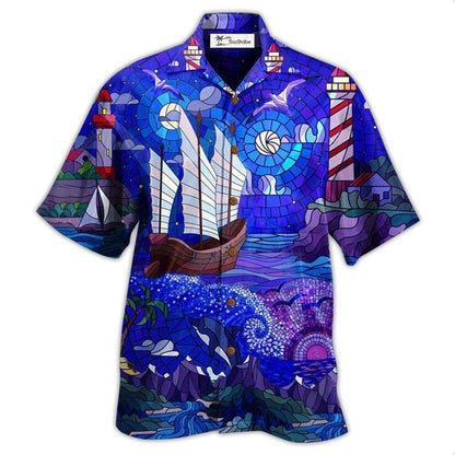 Hawaiian Shirt / Adults / S Lighthouse Stained Glass - Hawaiian Shirt 