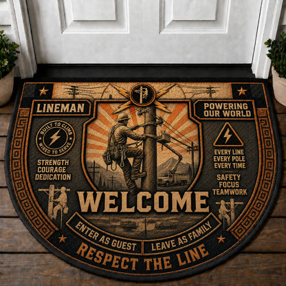 US Military Pride Quilted Print Premium Welcome Mat – Personalized Doormat