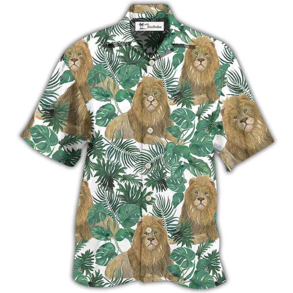 Hawaiian Shirt / Adults / S Lion So Cute Style With Tropical Leaf - Hawaiian Shirt 