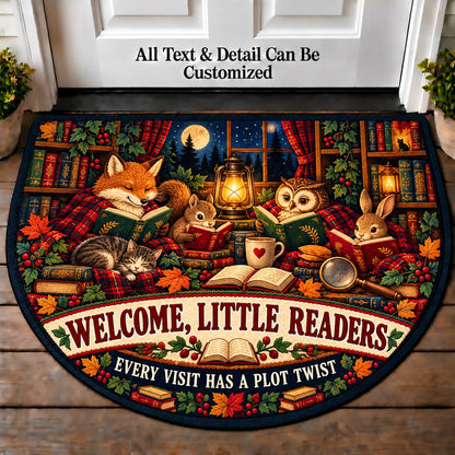 Mystery Night - Little Readers Personalized Half Round Mat | 5To9Vibe