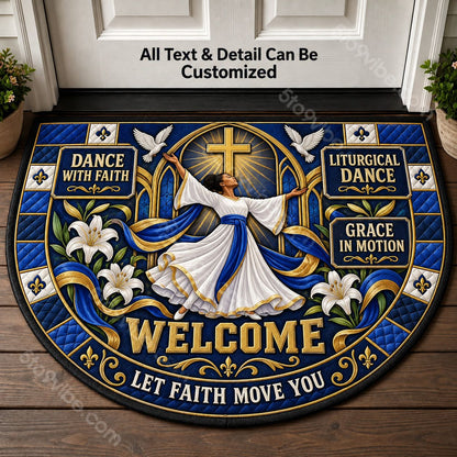 Liturgical Dance Personalized Half Round Mat | 5To9Vibe