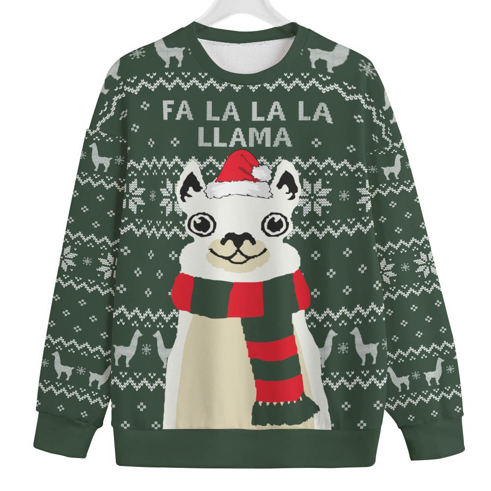 Llama Mens Plus Size Ugly Christmas Sweater