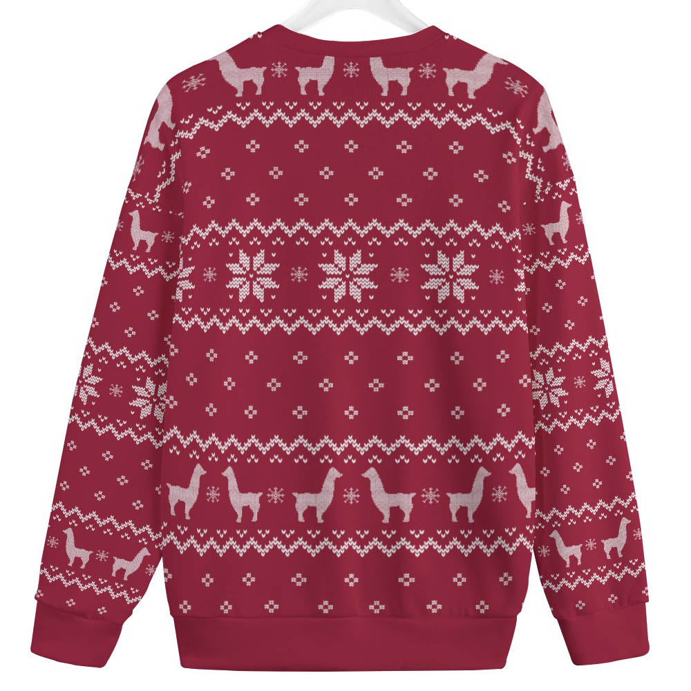 Llama Mens Plus Size Ugly Christmas Sweater