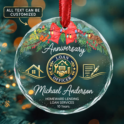 Loan Officers Personalized Glass Ornament | 5To9Vibe