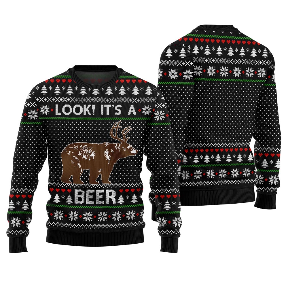Look Its A Beer Ugly Christmas Sweater