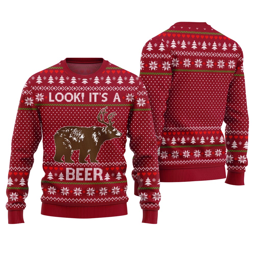 Look Its A Beer Ugly Christmas Sweater