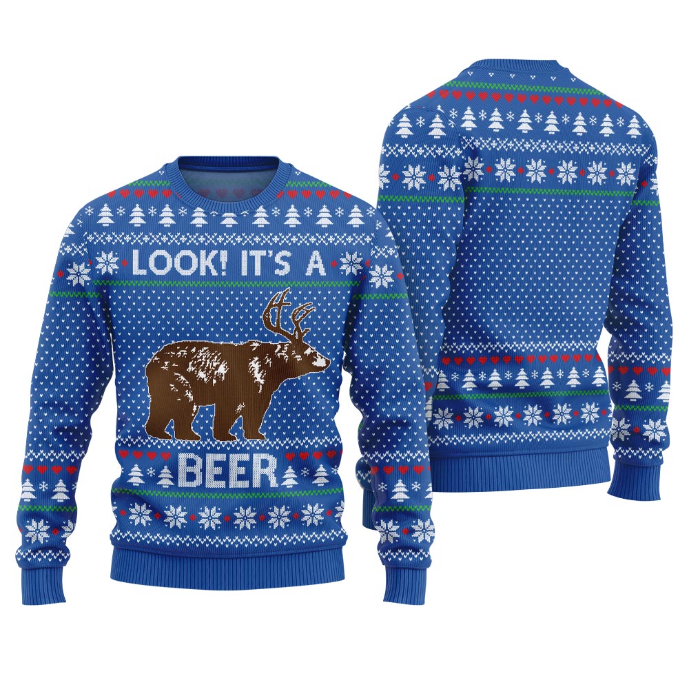 Look Its A Beer Ugly Christmas Sweater