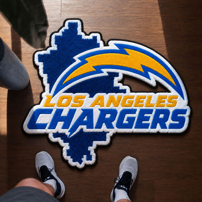 All Football Teams Logo Trophy City Map Football Fan Custom Shape Rug Print Premium Welcome Mat Washable Black Border Personalized Football Custom Shape Rug