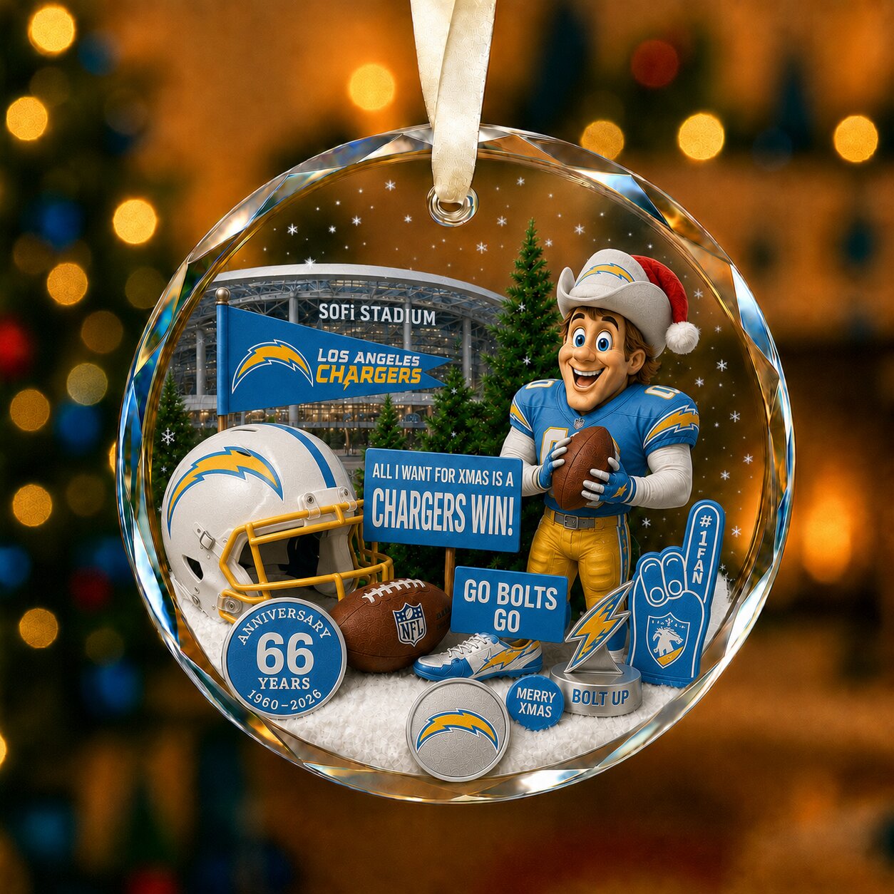 All Football Teams Christmas Glass Ornament With Gift Box Trending - 5to9vibe