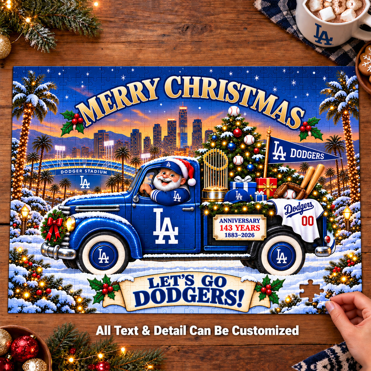 Baseball team Style 15 Jigsaw Puzzle mockup | 5To9Vibe