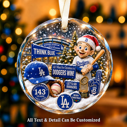 Baseball team Style 15 Glass Ornament mockup | 5To9Vibe
